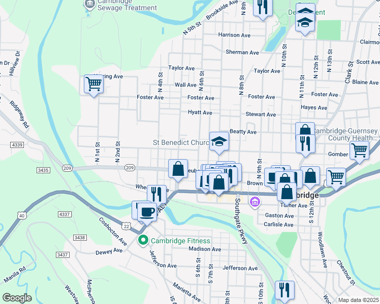 map of restaurants, bars, coffee shops, grocery stores, and more near 520 Gomber Avenue in Cambridge