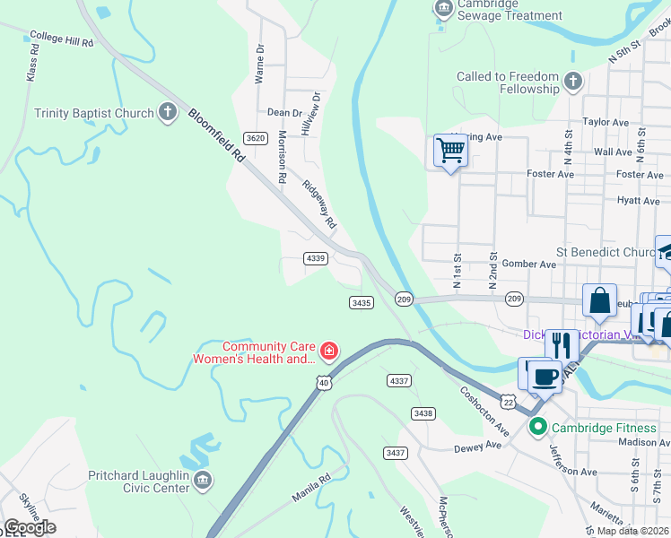 map of restaurants, bars, coffee shops, grocery stores, and more near 7246 Huntsman Road in Cambridge