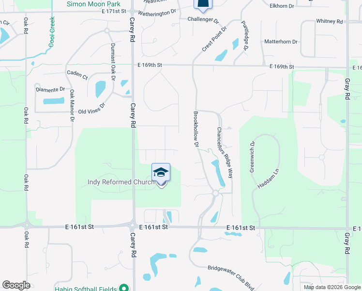 map of restaurants, bars, coffee shops, grocery stores, and more near 3540 Carey Glen Court in Westfield