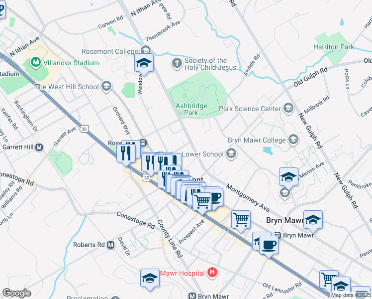 61 Rosemont Avenue, Bryn Mawr PA Walk Score