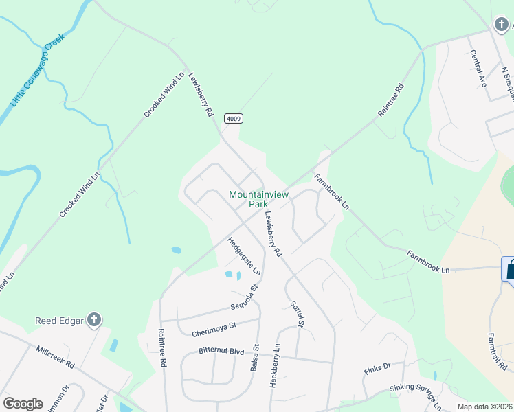 map of restaurants, bars, coffee shops, grocery stores, and more near 15 Raintree Road in York