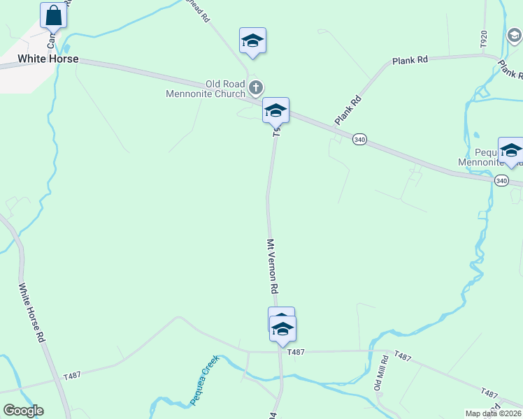 map of restaurants, bars, coffee shops, grocery stores, and more near 320 Mount Vernon Road in Gap