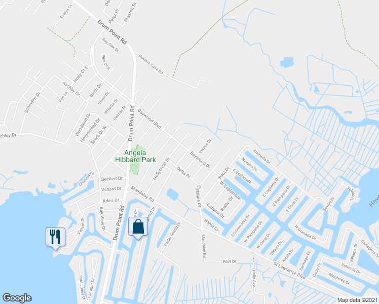 map of restaurants, bars, coffee shops, grocery stores, and more near 189 Baywood Drive in Brick Township
