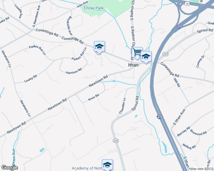 map of restaurants, bars, coffee shops, grocery stores, and more near 507 Shadeland Road in Villanova
