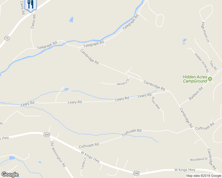 map of restaurants, bars, coffee shops, grocery stores, and more near 113 Jacob's Drive in Coatesville