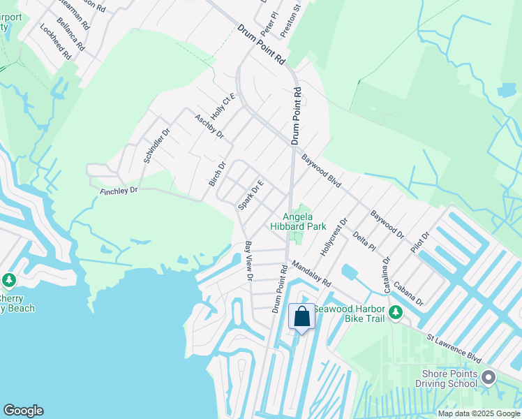 map of restaurants, bars, coffee shops, grocery stores, and more near 23 Buena Vista Drive in Brick