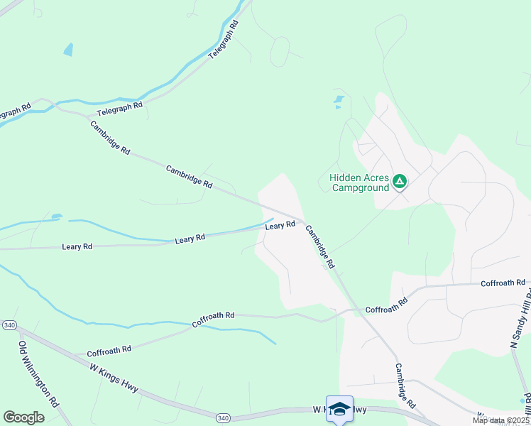 map of restaurants, bars, coffee shops, grocery stores, and more near 221 Cambridge Road in Coatesville