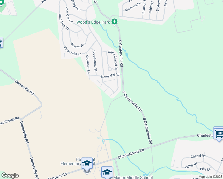 map of restaurants, bars, coffee shops, grocery stores, and more near 607 White Chapel Road in Lancaster