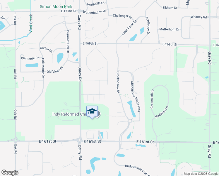map of restaurants, bars, coffee shops, grocery stores, and more near 3540 Carey Glen Court in Westfield