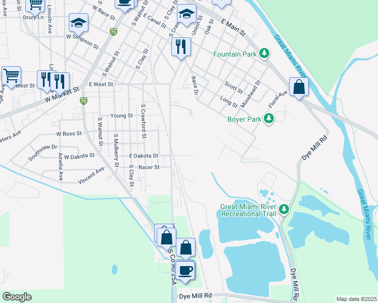 map of restaurants, bars, coffee shops, grocery stores, and more near 805 Union Street in Troy