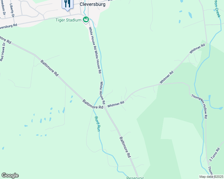 map of restaurants, bars, coffee shops, grocery stores, and more near 90 White House Road in Shippensburg