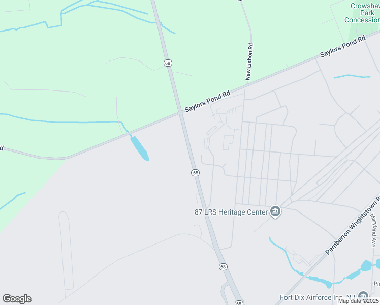 map of restaurants, bars, coffee shops, grocery stores, and more near New Jersey 68 in Wrightstown