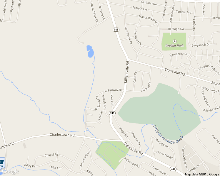 map of restaurants, bars, coffee shops, grocery stores, and more near 922 West Fairway Drive in Lancaster