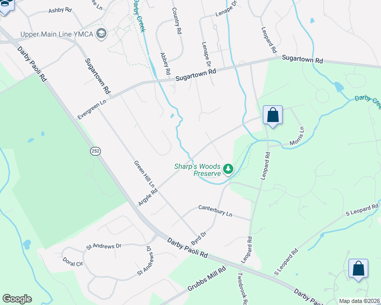 map of restaurants, bars, coffee shops, grocery stores, and more near 1371 Argyle Road in Berwyn