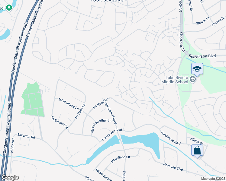 map of restaurants, bars, coffee shops, grocery stores, and more near 61 Golden Seasons Drive in Lakewood
