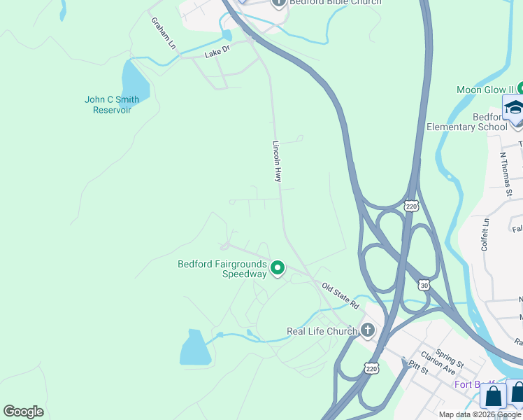 map of restaurants, bars, coffee shops, grocery stores, and more near 100-132 Valley View Road in Bedford