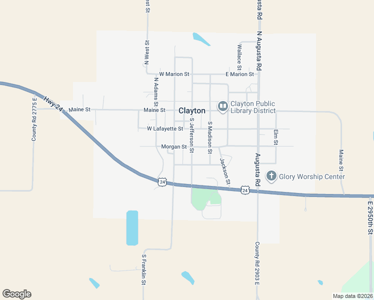 map of restaurants, bars, coffee shops, grocery stores, and more near 213 South Jefferson Street in Clayton