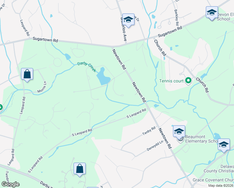 map of restaurants, bars, coffee shops, grocery stores, and more near 407 Lantern Lane in Berwyn