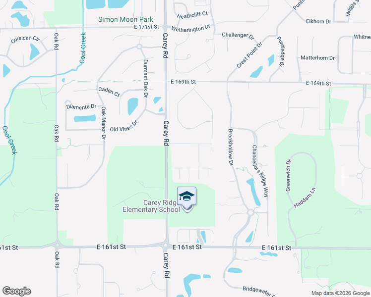 map of restaurants, bars, coffee shops, grocery stores, and more near 3384 Pace drive in Westfield