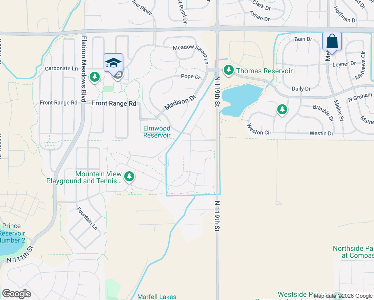 map of restaurants, bars, coffee shops, grocery stores, and more near 1617 Blackwood Court in Erie