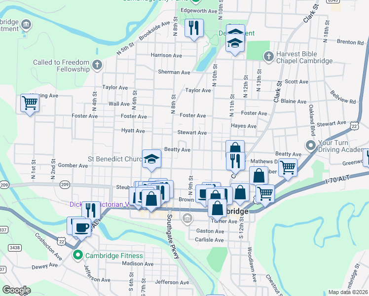map of restaurants, bars, coffee shops, grocery stores, and more near 400 North 9th Street in Cambridge