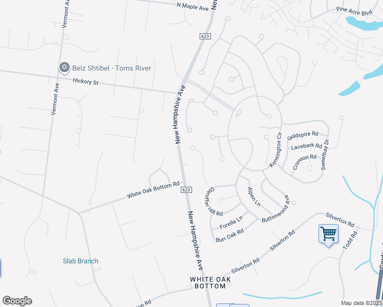 map of restaurants, bars, coffee shops, grocery stores, and more near 1966 Cherryvale Court in Toms River