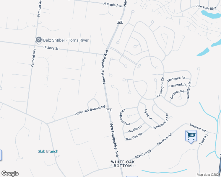 map of restaurants, bars, coffee shops, grocery stores, and more near 1966 Cherryvale Court in Toms River
