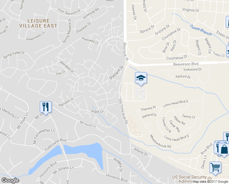 map of restaurants, bars, coffee shops, grocery stores, and more near 1147B Argyll Circle in Lakewood Township