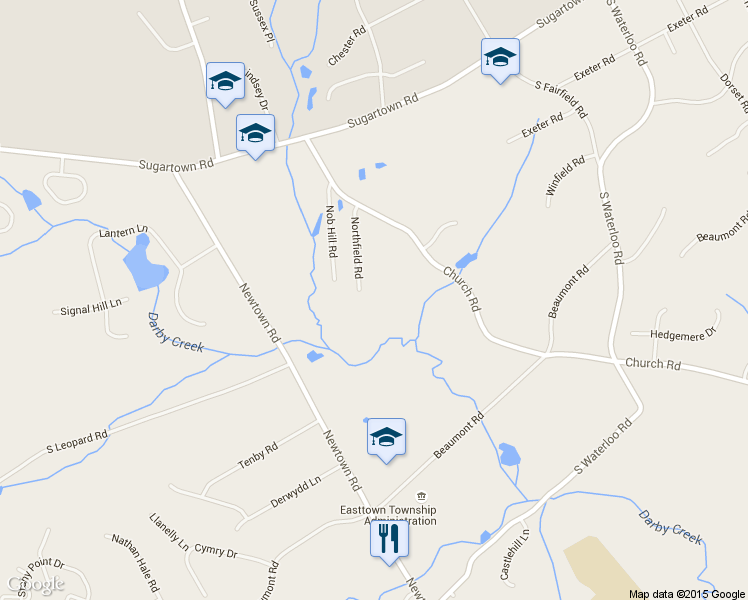 map of restaurants, bars, coffee shops, grocery stores, and more near 525 Northfield Road in Devon