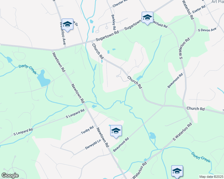 map of restaurants, bars, coffee shops, grocery stores, and more near 525 Northfield Road in Devon