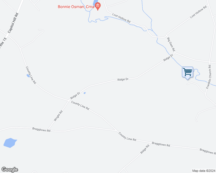 map of restaurants, bars, coffee shops, grocery stores, and more near 126 Ridge Drive in Dillsburg