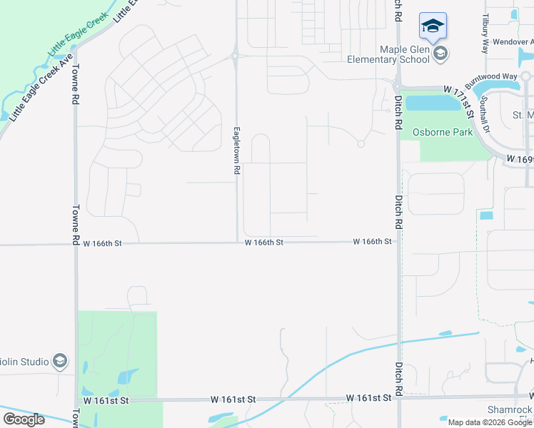 map of restaurants, bars, coffee shops, grocery stores, and more near 1839 West 166th Street in Westfield