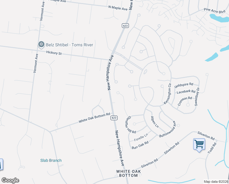 map of restaurants, bars, coffee shops, grocery stores, and more near 1966 Cherryvale Court in Toms River