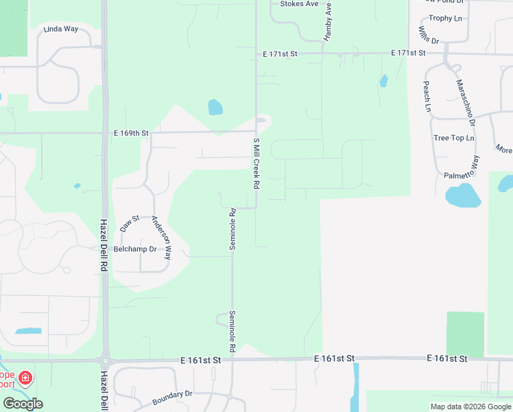 map of restaurants, bars, coffee shops, grocery stores, and more near 16600 South Mill Creek Road in Noblesville