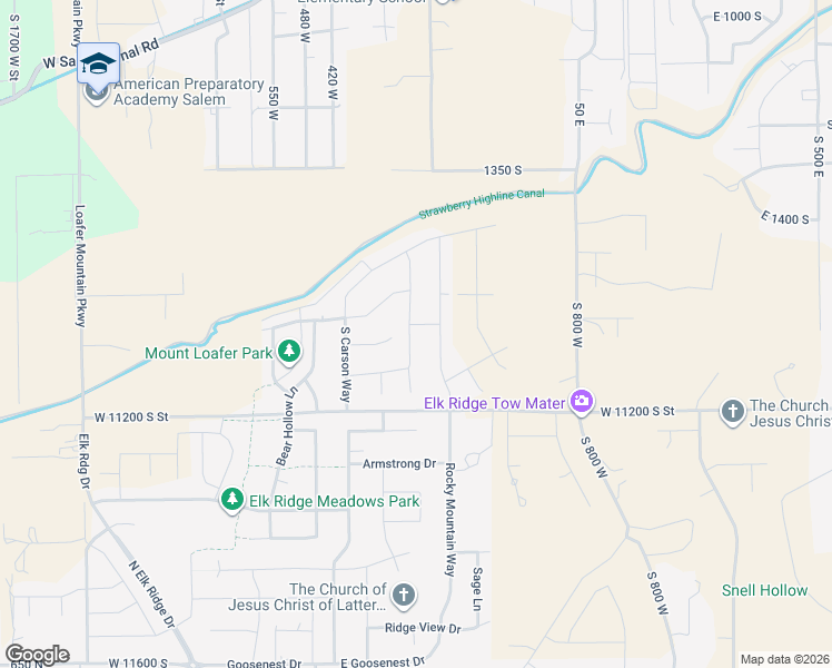 map of restaurants, bars, coffee shops, grocery stores, and more near 1627 South 270 West in Salem