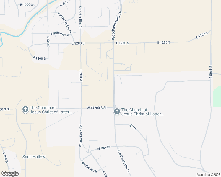 map of restaurants, bars, coffee shops, grocery stores, and more near 1605 South 920 East in Salem