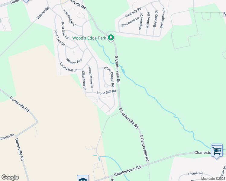 map of restaurants, bars, coffee shops, grocery stores, and more near White Chapel Road in Lancaster County