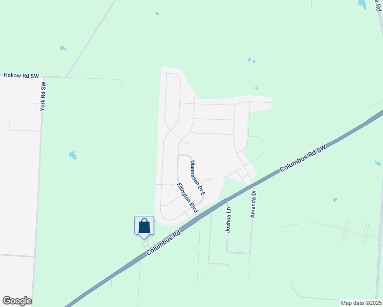 map of restaurants, bars, coffee shops, grocery stores, and more near 173 Mannaseh Drive East in Granville