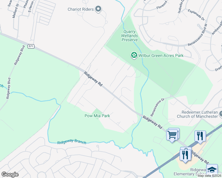 map of restaurants, bars, coffee shops, grocery stores, and more near 9 Clearstream Court in Manchester Township