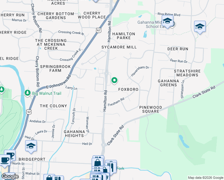 map of restaurants, bars, coffee shops, grocery stores, and more near 464 Peale Court in Columbus