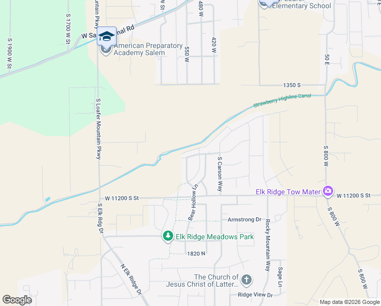 map of restaurants, bars, coffee shops, grocery stores, and more near 142 Deer Creek Trail in Payson