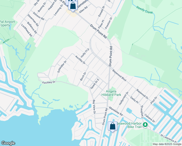 map of restaurants, bars, coffee shops, grocery stores, and more near 48 Woodland Drive in Brick Township