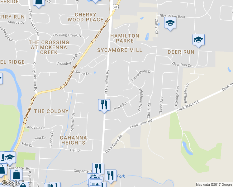 map of restaurants, bars, coffee shops, grocery stores, and more near 464 Peale Court in Columbus
