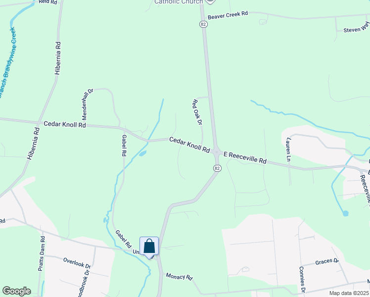 map of restaurants, bars, coffee shops, grocery stores, and more near 124 Cedar Knoll Road in Coatesville