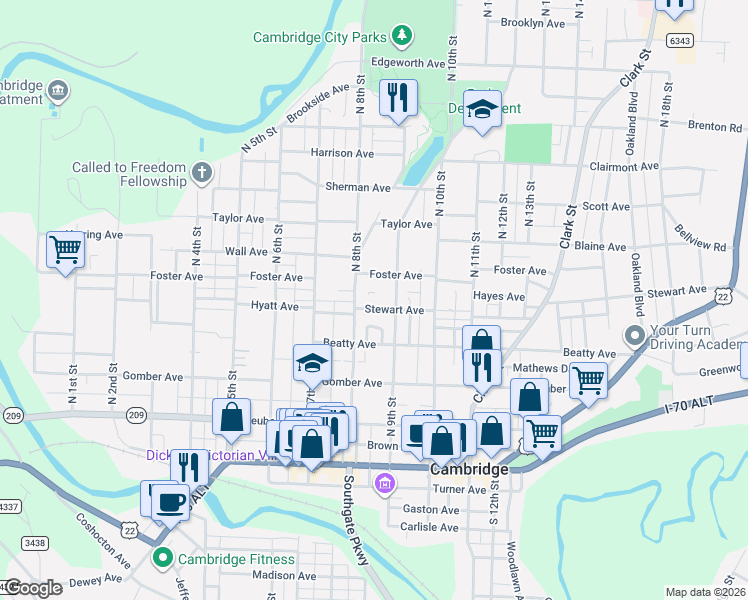 map of restaurants, bars, coffee shops, grocery stores, and more near 446 North 8th Street in Cambridge
