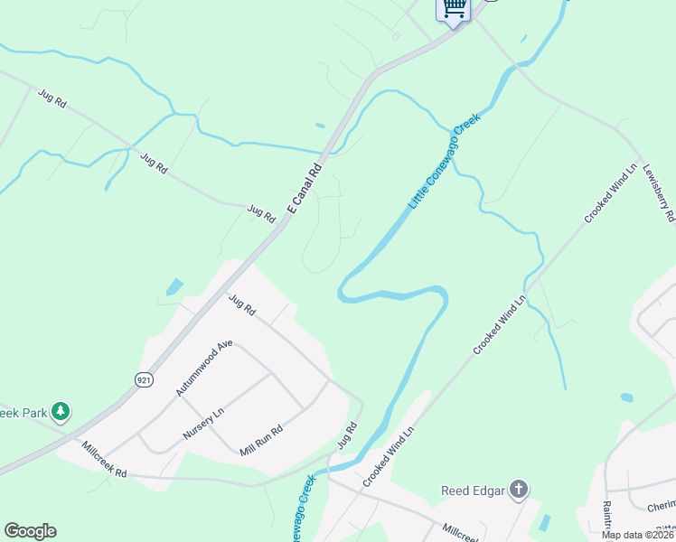 map of restaurants, bars, coffee shops, grocery stores, and more near 335 Hickory Ridge Circle in York