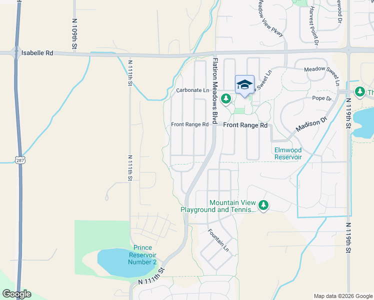 map of restaurants, bars, coffee shops, grocery stores, and more near 935 Dakota Lane in Erie