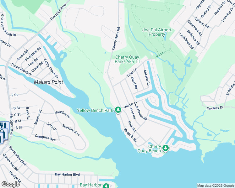 map of restaurants, bars, coffee shops, grocery stores, and more near 187 Cherry Quay Road in Brick Township