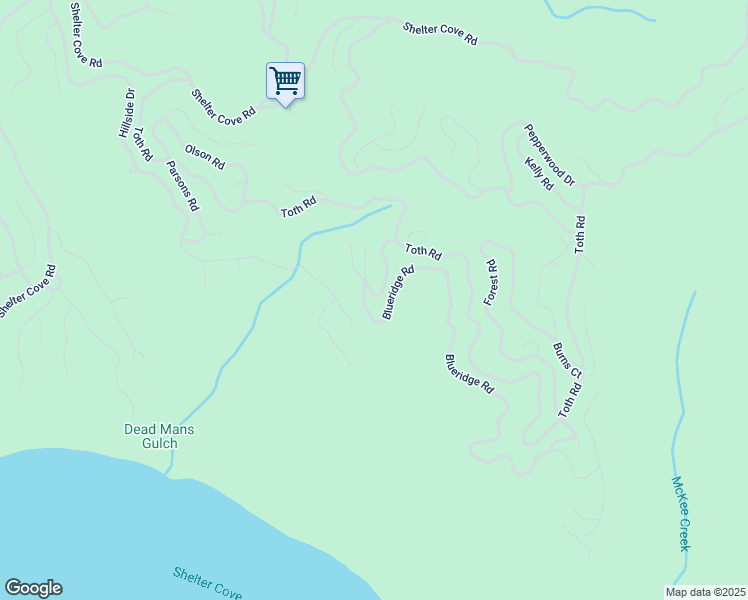 map of restaurants, bars, coffee shops, grocery stores, and more near 130 Hemlock Road in Whitethorn