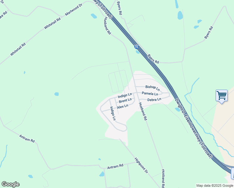 map of restaurants, bars, coffee shops, grocery stores, and more near 154 Indigo Lane in Somerset